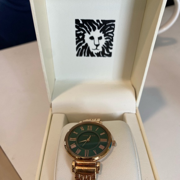 Ann Klein gold and green women’s watch - Picture 1 of 4